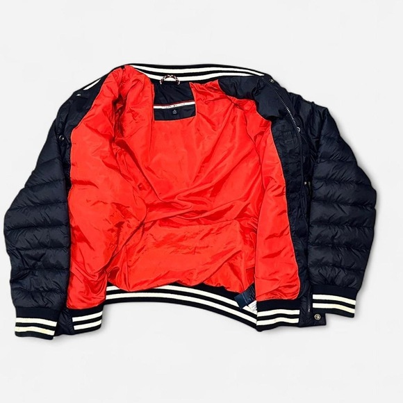 Tommy Hilfiger navy puffer lightweight varsity jacket xs men in Blue - Picture 3 of 8